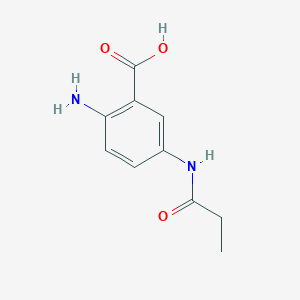 molecular formula C10H12N2O3 B008744 2-Amino-5-propionamidobenzoic acid CAS No. 104986-14-3