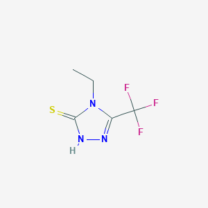molecular formula C5H6F3N3S B8744010 4-ethyl-5-(trifluoromethyl)-4H-1,2,4-triazole-3-thiol CAS No. 68744-69-4
