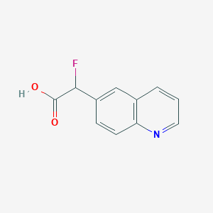 molecular formula C11H8FNO2 B8744131 2-Fluoro-2-(quinolin-6-yl)acetic acid 