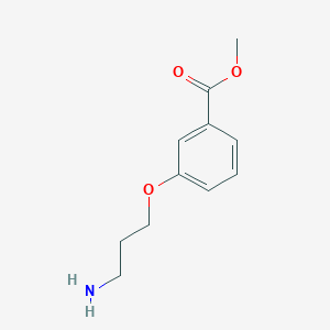 molecular formula C11H15NO3 B8744281 Methyl 3-(3-aminopropoxy)benzoate 