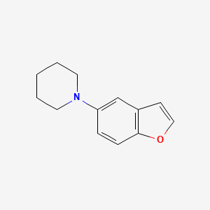 molecular formula C13H15NO B8744326 1-(Benzofuran-5-YL)piperidine 