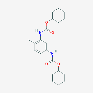 molecular formula C21H30N2O4 B8744377 N,N'-Bis(cyclohexyloxycarbonyl)-4-methyl-1,3-phenylenediamine CAS No. 30714-89-7