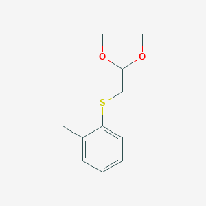 molecular formula C11H16O2S B8744554 1-[(2,2-Dimethoxyethyl)sulfanyl]-2-methylbenzene 