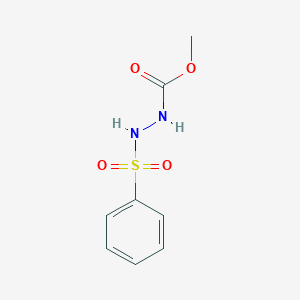 molecular formula C8H10N2O4S B8744617 Hydrazinecarboxylic acid, 2-(phenylsulfonyl)-, methyl ester CAS No. 58358-57-9