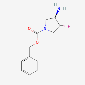 benzyl (3R,4R)-3-amino-4-fluoropyrrolidine-1-carboxylate