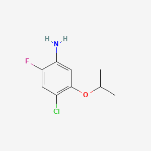 molecular formula C9H11ClFNO B8744646 Benzenamine, 4-chloro-2-fluoro-5-(1-methylethoxy)- CAS No. 84478-38-6