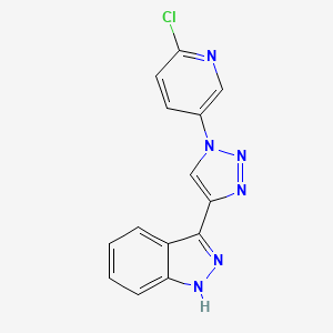 3-[1-(6-chloropyridin-3-yl)-1H-1,2,3-triazol-4-yl]-1H-indazole