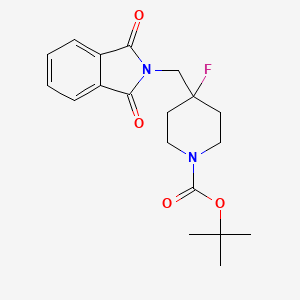 Tert-butyl 4-((1,3-dioxoisoindolin-2-yl)methyl)-4-fluoropiperidine-1-carboxylate