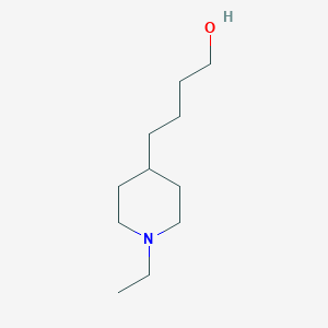molecular formula C11H23NO B8744753 4-(1-Ethyl-4-piperidinyl)-1-butanol 