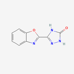 molecular formula C9H6N4O2 B8744794 5-(Benzo[d]oxazol-2-yl)-1H-1,2,4-triazol-3(2H)-one CAS No. 78620-35-6