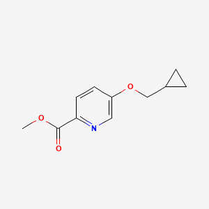 molecular formula C11H13NO3 B8744800 Methyl 5-(cyclopropylmethoxy)picolinate 