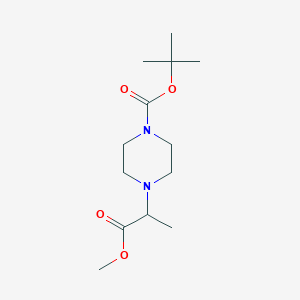 molecular formula C13H24N2O4 B8744819 Tert-butyl 4-(1-methoxy-1-oxopropan-2-yl)piperazine-1-carboxylate 