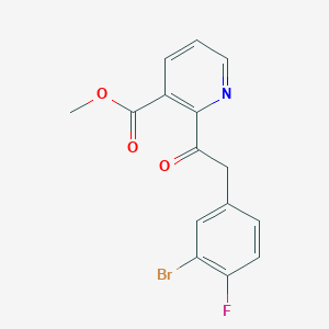 Methyl 2-(2-(3-bromo-4-fluorophenyl)acetyl)nicotinate