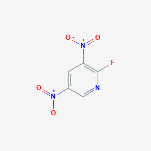 molecular formula C5H2FN3O4 B8744934 Pyridine, 2-fluoro-3,5-dinitro- CAS No. 18617-38-4