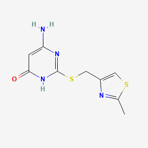 6-Amino-2-[[(2-methyl-4-thiazolyl)methyl]thio]-4(3H)-pyrimidinone