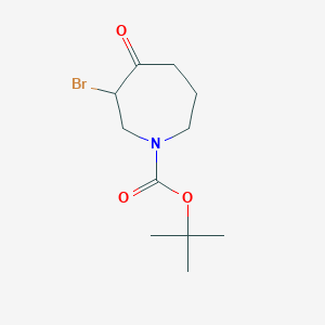 molecular formula C11H18BrNO3 B8745138 Tert-butyl 3-bromo-4-oxo-azepane-1-carboxylate 