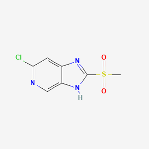 molecular formula C7H6ClN3O2S B8745208 6-chloro-2-(methylsulfonyl)-3H-imidazo[4,5-c]pyridine 