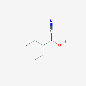 molecular formula C7H13NO B8745219 1-Cyano-2-ethylbutanol 