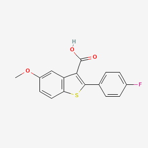molecular formula C16H11FO3S B8745276 2-(4-Fluorophenyl)-5-methoxybenzo[B]thiophene-3-carboxylic acid 