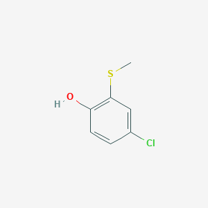 molecular formula C7H7ClOS B8745452 4-Chloro-2-(methylthio)phenol 