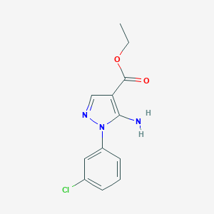 molecular formula C12H12ClN3O2 B087455 Ethyl 5-amino-1-(3-chlorophenyl)-1h-pyrazole-4-carboxylate CAS No. 15001-08-8