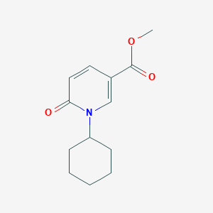molecular formula C13H17NO3 B8745517 Methyl 1-cyclohexyl-6-oxo-1,6-dihydro-3-pyridinecarboxylate CAS No. 919989-58-5
