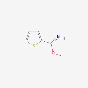 molecular formula C6H7NOS B8745679 Methyl 2-thiophenecarboximidate 