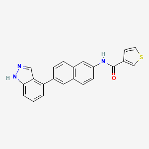 N-(6-(1H-indazol-4-yl)naphthalen-2-yl)thiophene-3-carboxamide