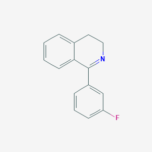 molecular formula C15H12FN B8745782 1-(3-Fluorophenyl)-3,4-dihydroisoquinoline CAS No. 143576-14-1