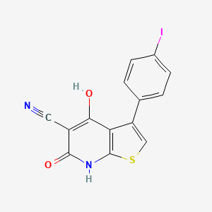 4-Hydroxy-3-(4-iodophenyl)-6-oxo-6,7-dihydrothieno[2,3-b]pyridine-5-carbonitrile