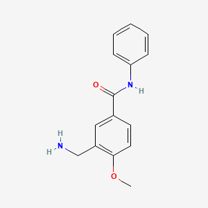 3-(aminomethyl)-4-methoxy-N-phenylbenzamide
