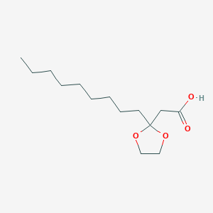molecular formula C14H26O4 B8745835 2-(2-nonyl-1,3-dioxolan-2-yl)acetic Acid 