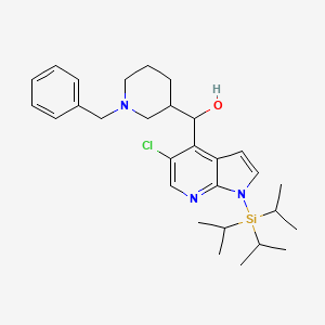 (1-benzylpiperidin-3-yl)(5-chloro-1-(triisopropylsilyl)-1H-pyrrolo[2,3-b]pyridin-4-yl)methanol