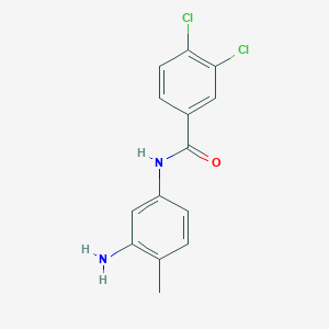 molecular formula C14H12Cl2N2O B8745891 N-(3-amino-4-methylphenyl)-3,4-dichlorobenzamide 