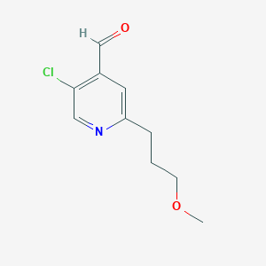 molecular formula C10H12ClNO2 B8745954 4-Pyridinecarboxaldehyde, 5-chloro-2-(3-methoxypropyl)- CAS No. 921630-17-3