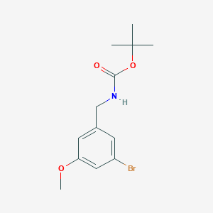 molecular formula C13H18BrNO3 B8746086 Tert-butyl 3-bromo-5-methoxybenzylcarbamate 
