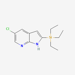 1H-Pyrrolo[2,3-b]pyridine, 5-chloro-2-(triethylsilyl)-