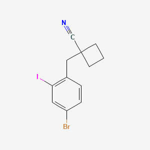 1-(4-Bromo-2-iodobenzyl)cyclobutanecarbonitrile