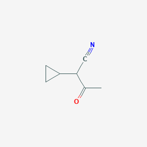 molecular formula C7H9NO B8746165 2-Cyclopropyl-3-oxobutanenitrile 