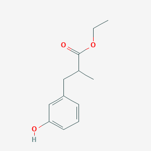 molecular formula C12H16O3 B8746167 Ethyl 3-(3-hydroxyphenyl)-2-methylpropanoate 