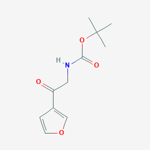 molecular formula C11H15NO4 B8746199 tert-Butyl (2-(furan-3-yl)-2-oxoethyl)carbamate CAS No. 832077-46-0