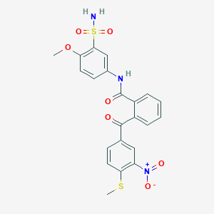 N-[3-(aminosulfonyl)-4-methoxyphenyl]-2-[4-(methylthio)-3-nitrobenzoyl]-benzamide
