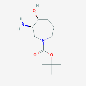 molecular formula C11H22N2O3 B8746220 (3R,4R)-tert-Butyl 3-amino-4-hydroxyazepane-1-carboxylate 