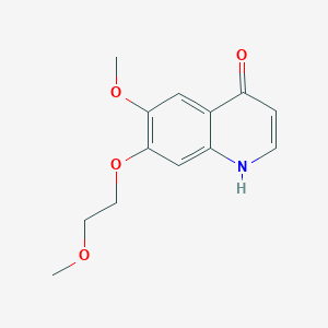 molecular formula C13H15NO4 B8746228 6-methoxy-7-(2-methoxyethoxy)quinolin-4(1H)-one CAS No. 127285-96-5