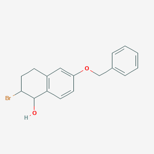 molecular formula C17H17BrO2 B8746243 6-(Benzyloxy)-2-bromo-1,2,3,4-tetrahydronaphthalen-1-ol CAS No. 722536-74-5