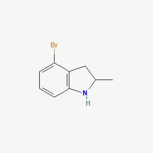molecular formula C9H10BrN B8746289 4-bromo-2-methyl-2,3-dihydro-1H-indole 