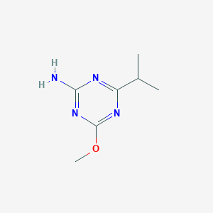 molecular formula C7H12N4O B8746379 N2-Isopropyl-6-methoxy-1,3,5-triazine-2,4-diamine 