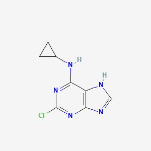 molecular formula C8H8ClN5 B8746456 2-CHLORO-N-CYCLOPROPYL-9H-PURIN-6-AMINE CAS No. 195252-69-8