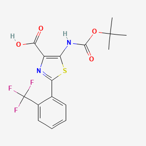 5-((tert-Butoxycarbonyl)amino)-2-(2-(trifluoromethyl)phenyl)thiazole-4-carboxylic acid