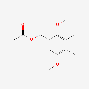 molecular formula C13H18O4 B8746573 2,5-Dimethoxy-3,4-dimethylbenzenemethanol acetate CAS No. 40870-62-0